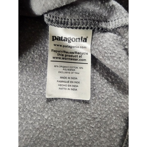 Patagonia Mens Small Lightweight Crew neck Sweatshirt Gray Green Fitz Roy Scope - Picture 6 of 12